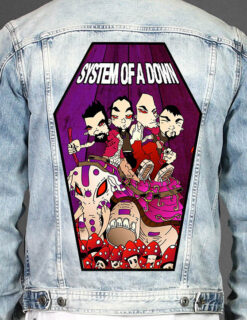 System Of A Down - Coffin Shape Printed Back Patch
