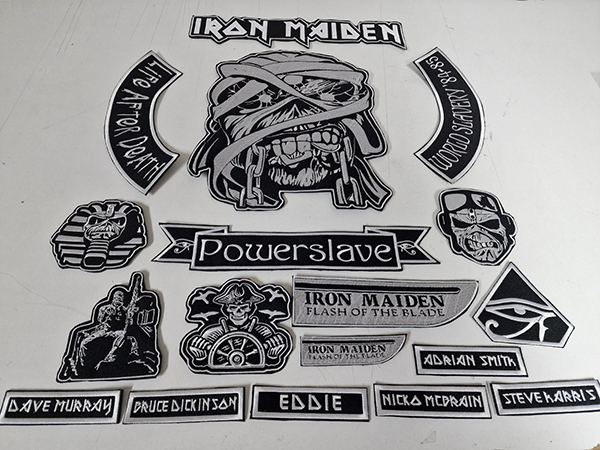 Iron Maiden Powerslave Embroidered Full Patch Set for Battle Vest – 18PCS - Image 5
