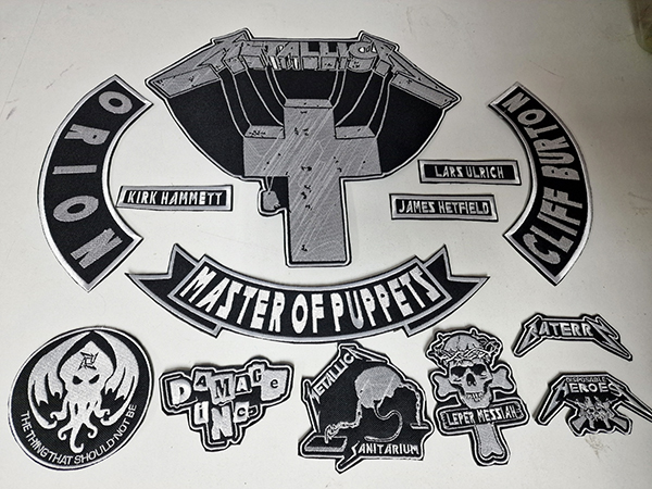 Metallica Master of Puppets Embroidered Full Patch Set for Battle Vest – 13PCS - Image 5