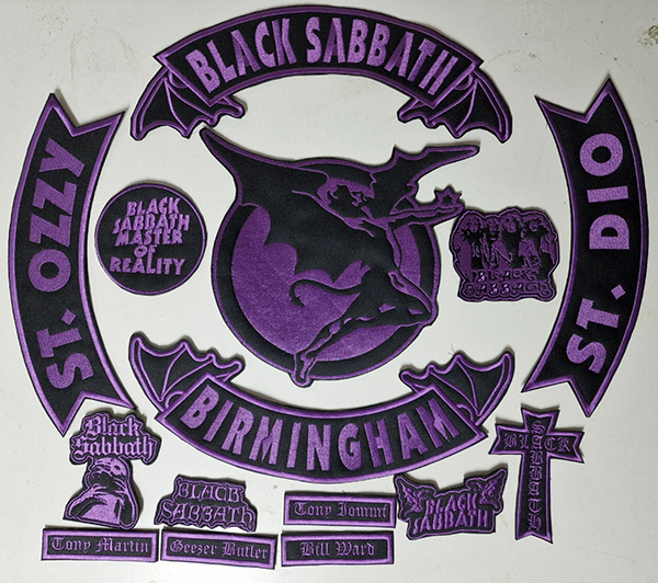 Black Sabbath Embroidered Full Patch Set for Battle Vest – 15PCS - Image 3