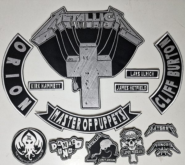 Metallica Master of Puppets Embroidered Full Patch Set for Battle Vest – 13PCS - Image 3