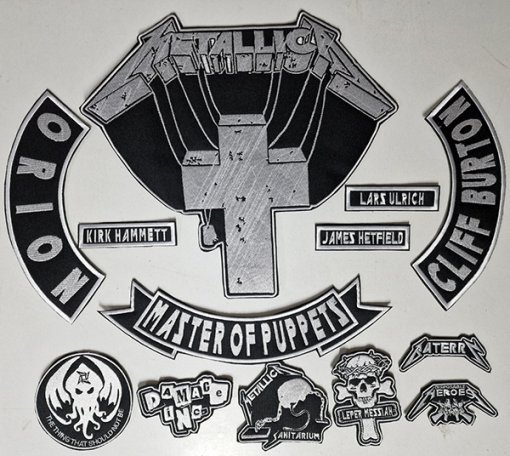 Metallica Master of Puppets Embroidered Full Patch Set for Battle Vest – 13PCS - Image 4