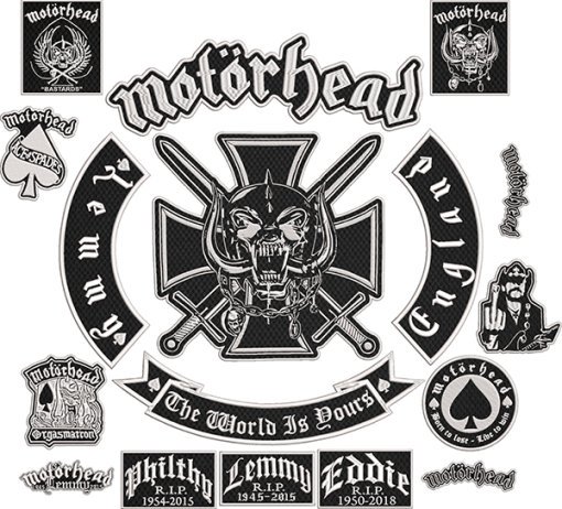 Motörhead The World Is Yours Embroidered Full Patch Set for Battle Vest – 17PCS