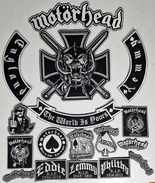 Motörhead The World Is Yours Embroidered Full Patch Set for Battle Vest – 17PCS - Image 4