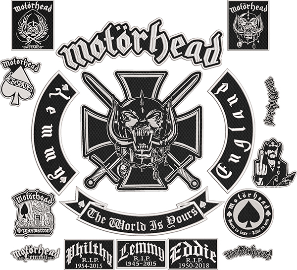 Motörhead The World Is Yours Embroidered Full Patch Set for Battle Vest – 17PCS
