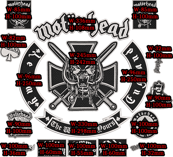 Motörhead The World Is Yours Embroidered Full Patch Set for Battle Vest – 17PCS - Image 2