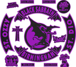 Black Sabbath Embroidered Full Patch Set for Battle Vest – 15PCS