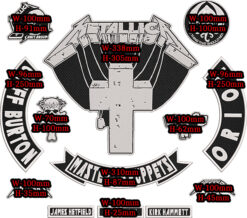 Alternative view of Metallica Master of Puppets Embroidered Full Patch Set for Battle Vest – 13PCS