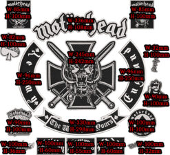 Alternative view of Motörhead The World Is Yours Embroidered Full Patch Set for Battle Vest – 17PCS