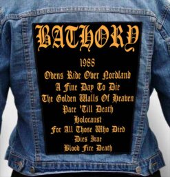 BATHORY 2 - Photo Quality Printed Back Patch