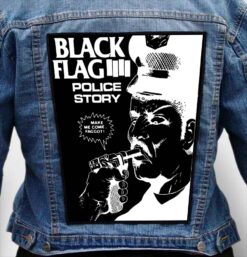 BLACK FLAG 1 - Photo Quality Printed Back Patch