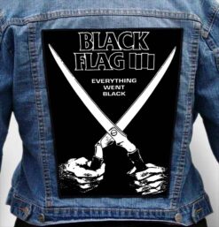 BLACK FLAG 3 - Photo Quality Printed Back Patch