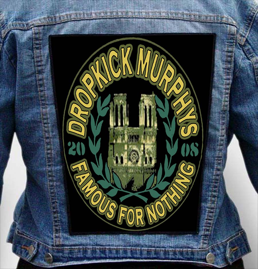 DROPKICK MURPHYS 4 - Photo Quality Printed Back Patch