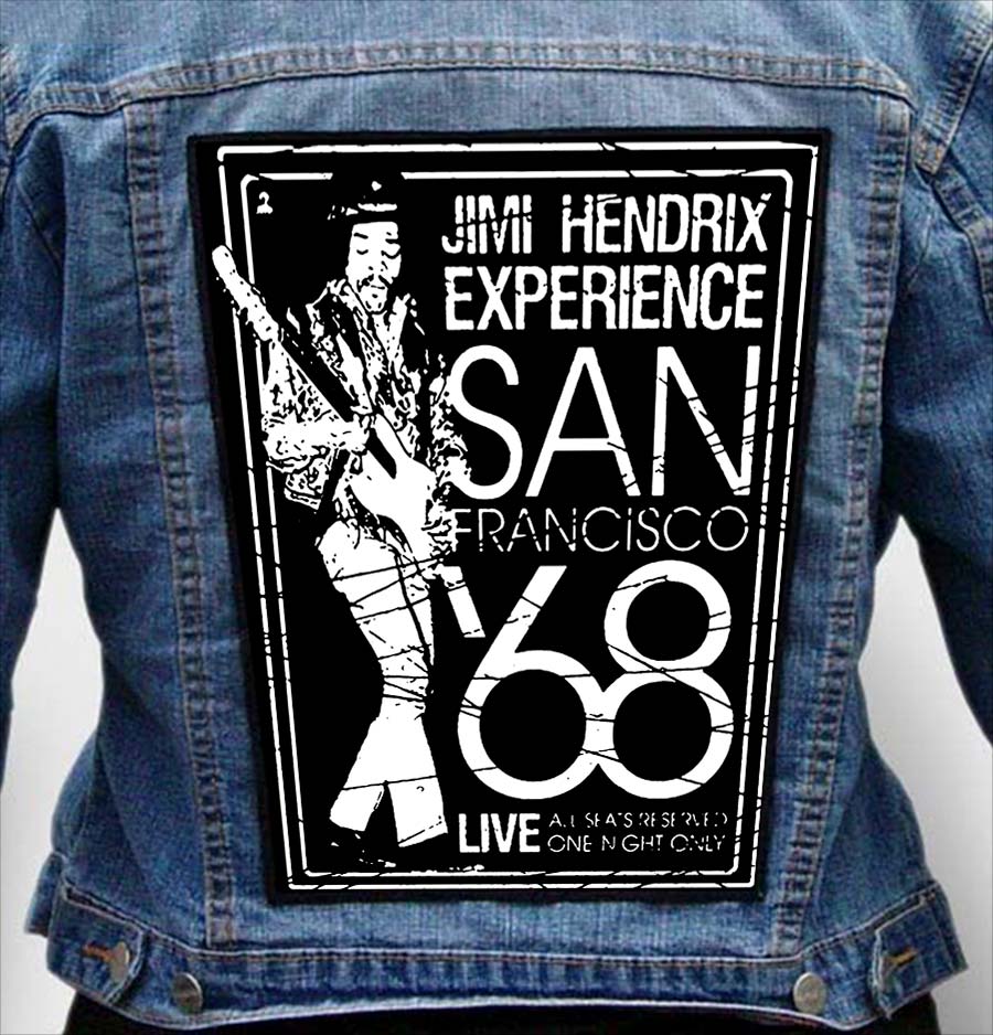JIMI HENDRIX 3 - Photo Quality Printed Back Patch