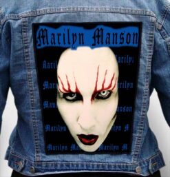 MARILYN MANSON 2 - Photo Quality Printed Back Patch