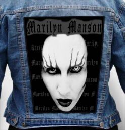 MARILYN MANSON 3 - Photo Quality Printed Back Patch
