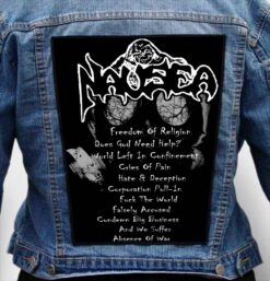 NAUSEA 2 - Photo Quality Printed Back Patch