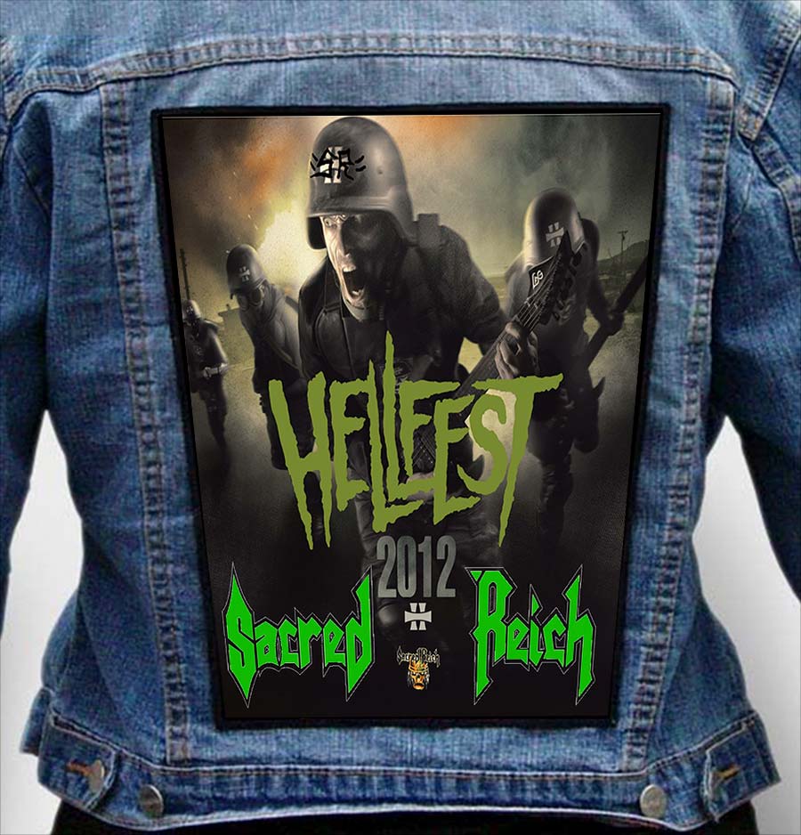 SACRED REICH 1 - Photo Quality Printed Back Patch