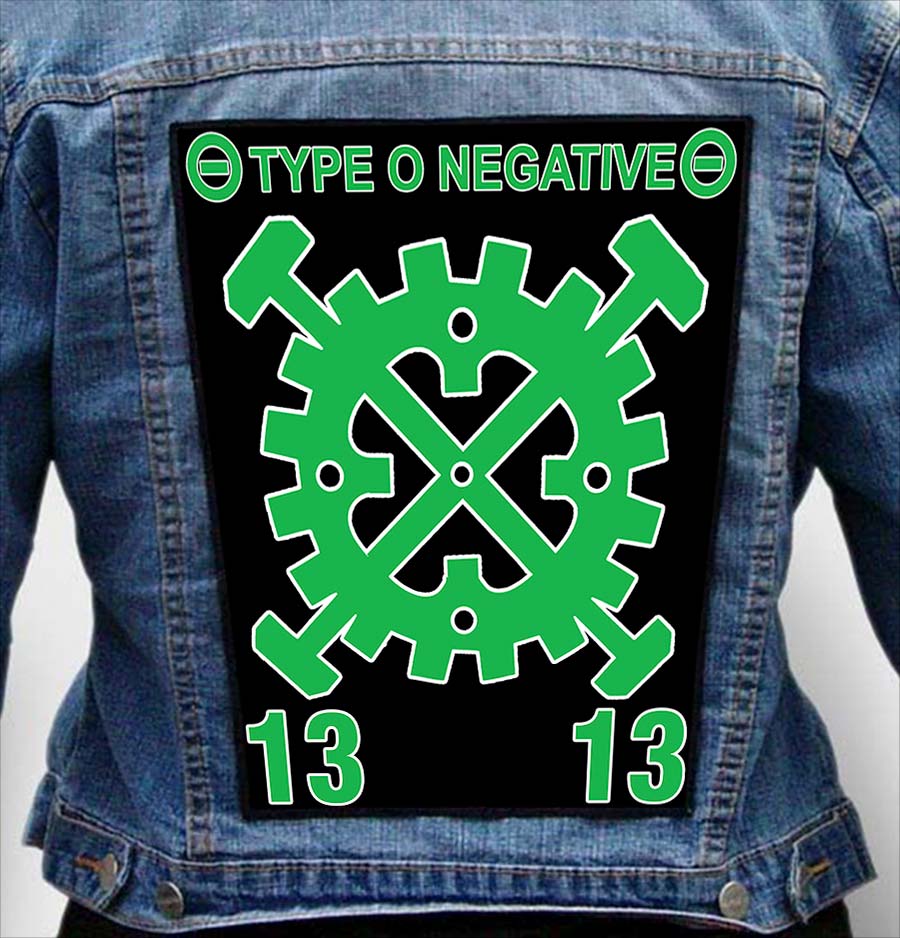 TYPE O NEGATIVE 11 - Photo Quality Printed Back Patch