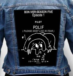 BON IVER 19 - Photo Quality Printed Back Patch