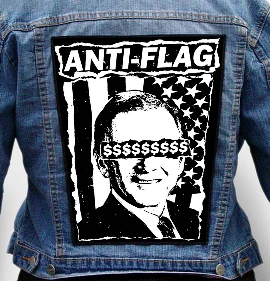 anti flag 3 - Photo Quality Printed Back Patch