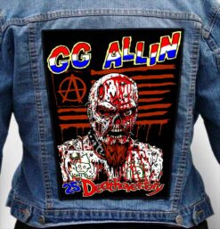 gg allin 2 - Photo Quality Printed Back Patch