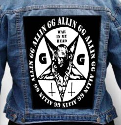gg allin 4 - Photo Quality Printed Back Patch