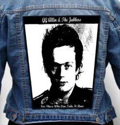 gg allin 9 - Photo Quality Printed Back Patch