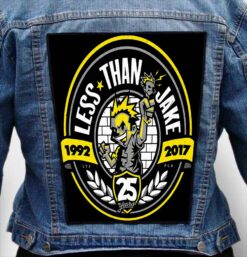 less than jake 12 - Photo Quality Printed Back Patch