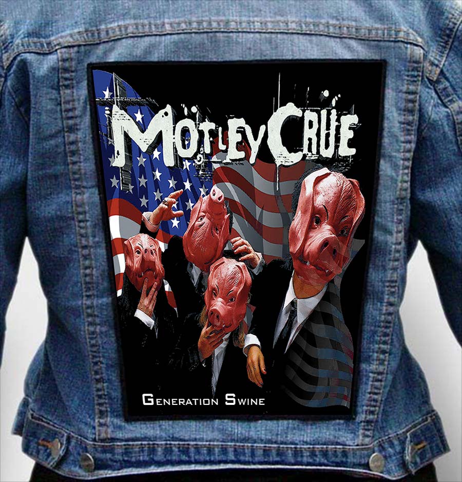motley crue 19 - Photo Quality Printed Back Patch