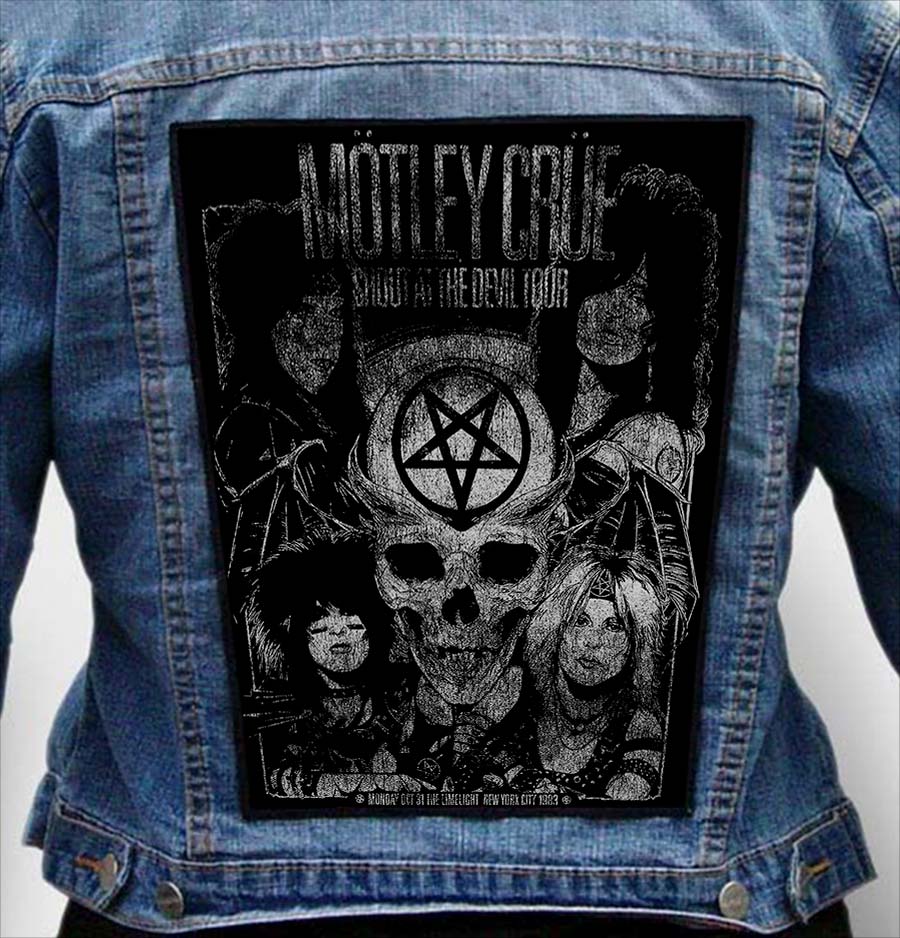 motley crue 5 - Photo Quality Printed Back Patch