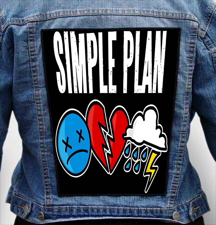 simple plan 8 - Photo Quality Printed Back Patch
