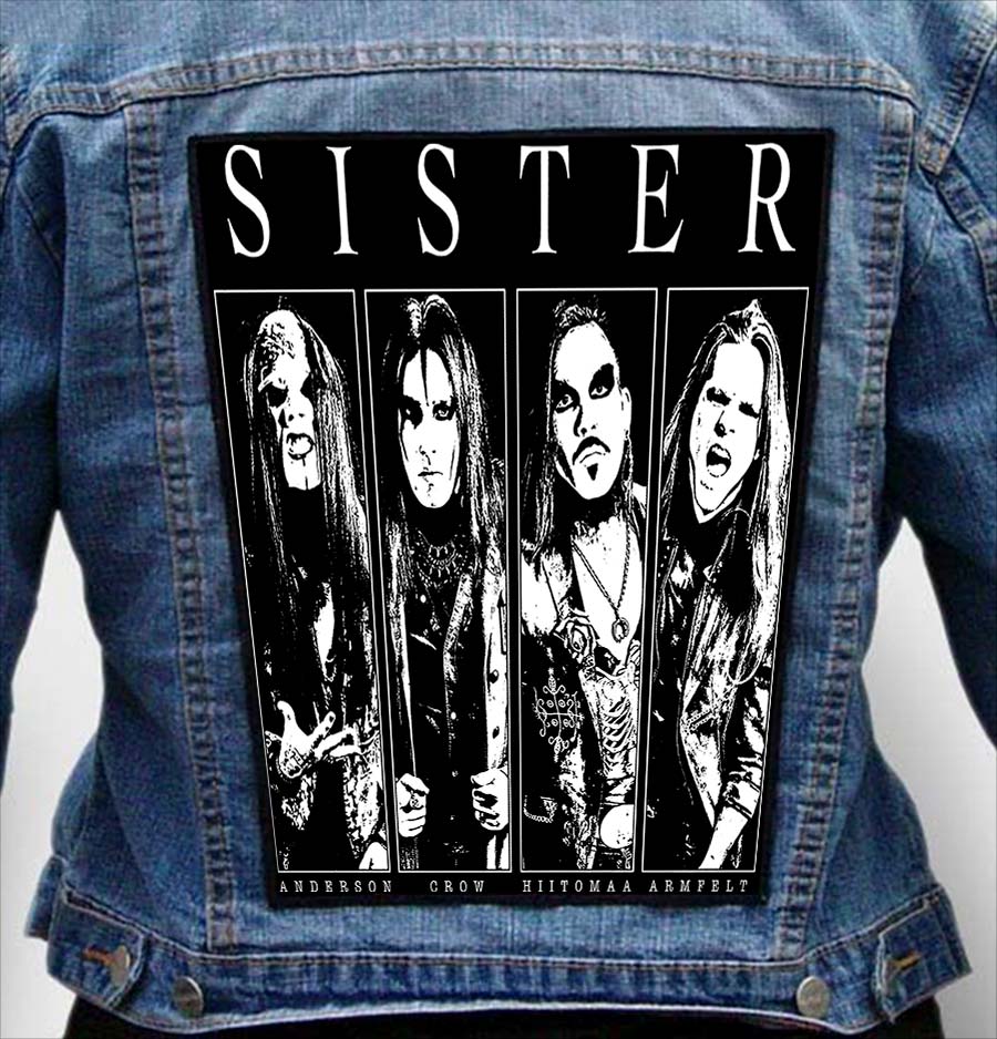 sister band 3 - Photo Quality Printed Back Patch