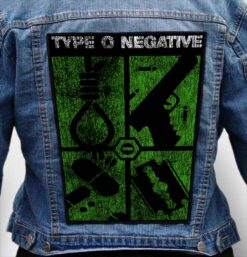 type o negative 11 - Photo Quality Printed Back Patch