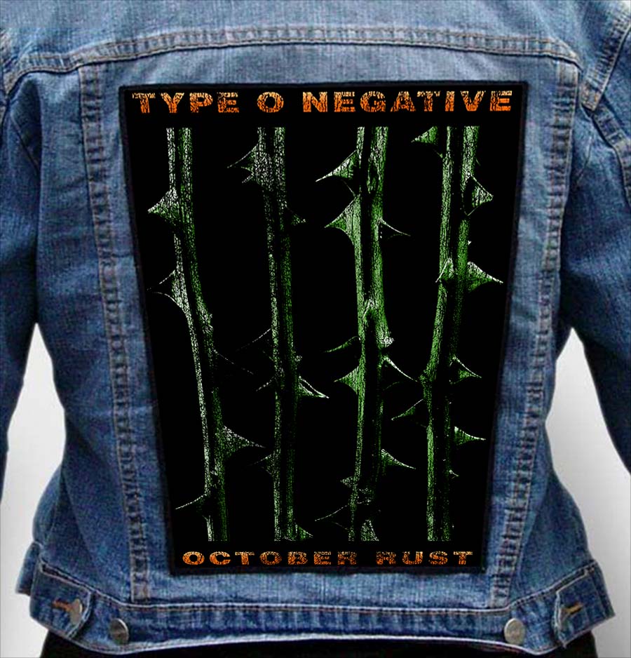 type o negative 2 - Photo Quality Printed Back Patch