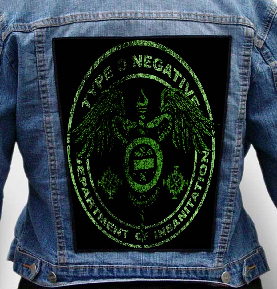 type o negative 7 - Photo Quality Printed Back Patch